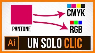 Como Convertir PANTONE a 🔴🟢🔵 [RGB / CMYK] Con un solo Clic 🚀 Adobe Illustrator