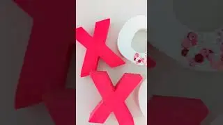 Beautiful Valentine's Day XOXO Wood Craft using the Target Paint-your-own Wood Kit