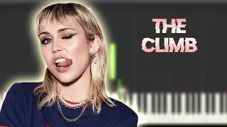 Miley Cyrus - The Climb | Instrumental Piano Tutorial / Partitura / Karaoke / MIDI