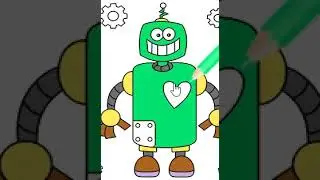 how to coloring and drawing toys robot toy #shorts