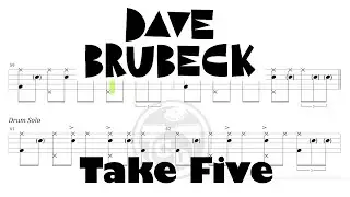 Dave Brubeck - Take Five (🔴Drum Notation | PDF) By @chamisdrums