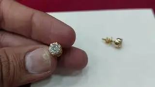 Mossanite Solitaire Studs In 22kt gold from Shine Diamonds,Hyderabad #shorts #shortvideo