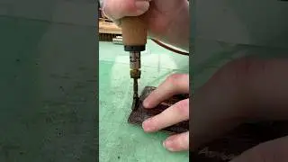 Creasing gator #leathercraft #reels #leather