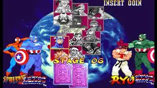 Marvel vs Capcom 1 ( Arcade ) - Captain America / Spider-man Playthrough ( Dec 22, 2017 )