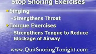 Stop Snoring Exercises