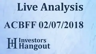 ACBFF Stock Aurora Cannabis Inc. Live Analysis 02-07-2018