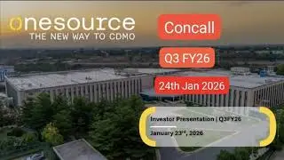 Конференц-звонок по итогам 3 квартала 2026 финансового года, OneSource Specialty Pharma Ltd, 24 я...