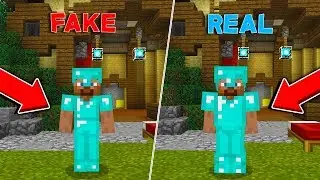 FAKE DIAMOND ARMOR Challenge in Minecraft Pocket Edition (TROLLING)