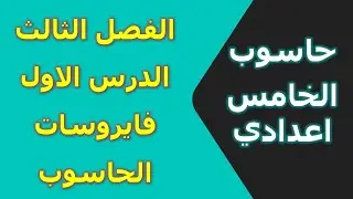 حاسوب الخامس اعدادي الكورس 2 الفصل 3 الدرس 1 موضوع (فايروسات الحاسوب)