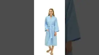 Luxurious Soft Absorbent Lightweight Long Kimono Waffle Hotel/Spa Cotton Bathrobe for Women #shorts