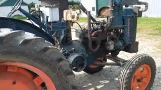 Tractor running on wood gas