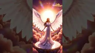 🌅 Angelic Dawn Awakening | Celestial Anime Girl with Rainbow Wings | Spiritual Sunrise✨