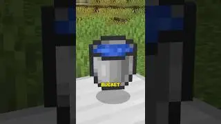 One Bucket Trick for Infinite Water #minecraft