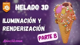 Helado 3D: Iluminación y Renderización 🍦 || Parte 8 (Tutorial Blender)