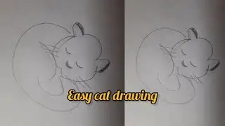 Easy Cat Drawing | Easy Art | Simple Drawing | Aktia's Art Gallery