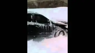 Santa-fe on crazy snow