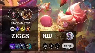 Ziggs Mid vs Fiora - KR Grandmaster Patch 10.7