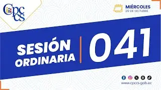 Sesi&oacute;n Ordinaria No 041 del Pleno del CPCCS  - 29-10-2025