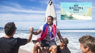 Joshua Moniz's Insatiable Form Takes Him Atop The Hawaiian Islands HIC Haleiwa Pro Podium