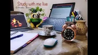 Study With Me Live 3 hours :  Vintage Library ASMR * River Sounds (viewer redeemed)* Talk in breaks