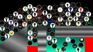 ALL 100 Sprunki Phase 1 - 5 Survival Marble Race #2
