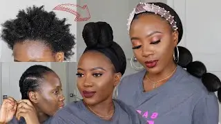 Natural Hair Wash Day After Protective Style + Prep for Headband Wig Kinky Straight | Wiggins Hair