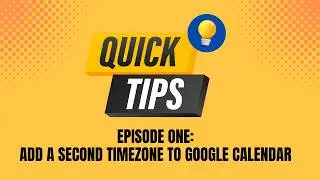 Did you know you Can Add a SECOND TIME ZONE to Google Calendar? HERE'S HOW!