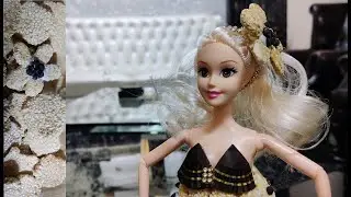 Barbie Doll Dress for Lohri & Sankranti l #diy creative doll dress  l Barbie Festive Dress up