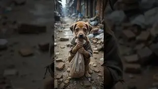 This poor puppy worked hard and became rich #ai #3danimation
