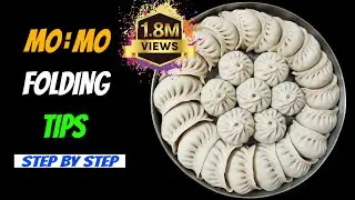 How To Wrap/fold MoMo [ Dumpling ] 🇳🇵Step By Step | You Can Make MoMo After Watching This Video /cc