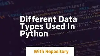 different data types used in python