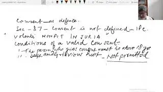 Consent as defence in I P C