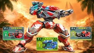 Ares with Autocannon 4, RPG 6, Plasma Cannon 6 - Mech Arena