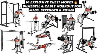 10 EXPLOSIVE CHEST MOVES 🔥 | DUMBBELL & CABLE WORKOUT FOR MASS, STRENGTH & POWER
