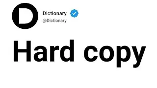 Hard copy Meaning In English