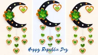 DIY Republic  Day Wallhanging Craft / Tricolor wall decoration ideas / 15th August craft | 26th Jan