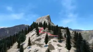 3D Fly Through of Yosemite Valley - Blender