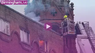 Fire breaks out in a building on Constitution Hill