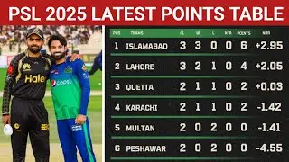 PSL 2025 Latest Point table after match 7 || PSL Points table