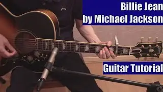 Billie Jean by Michael Jackson (Guitar Tutorial with the Isolated Vocal Track by Michael Jackson)