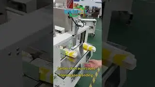 Carton box auto count inline paper banding strap