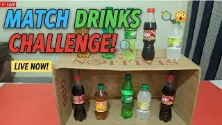 Match Drinks Challenge LIVE 🥤 | Guess the Right Bottle | Fun & Crazy Live Game