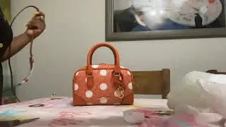 Michael Kors Thompson Extra-Small Polka Dot Signature Logo Satchel unboxing 1st impressions 