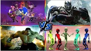 Sonic Prime 🆚transformers:the last knight🆚 the incredible hulk🆚Alian Dance