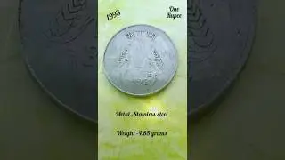 1993 one rupee.  #coin#coins#numismatics #short#shorts