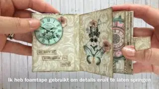 DIY Mini Album FabScraps steampunk scrapbook papier