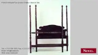 French Antique Four-poster Charles X Beds for Sale