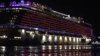2019世界夢號首航基隆港夜間出航下集