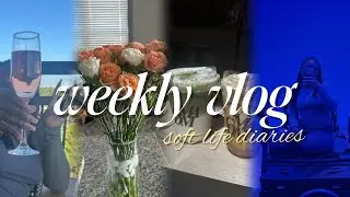 weekly vlog | soft life vibes - pilates, brunch, flowers and champagne