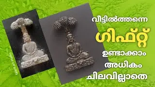 How To Make Buddha Relief Art On Canvas / Buddha Mural Process On Canvas / Clay Modeling Art / Craft